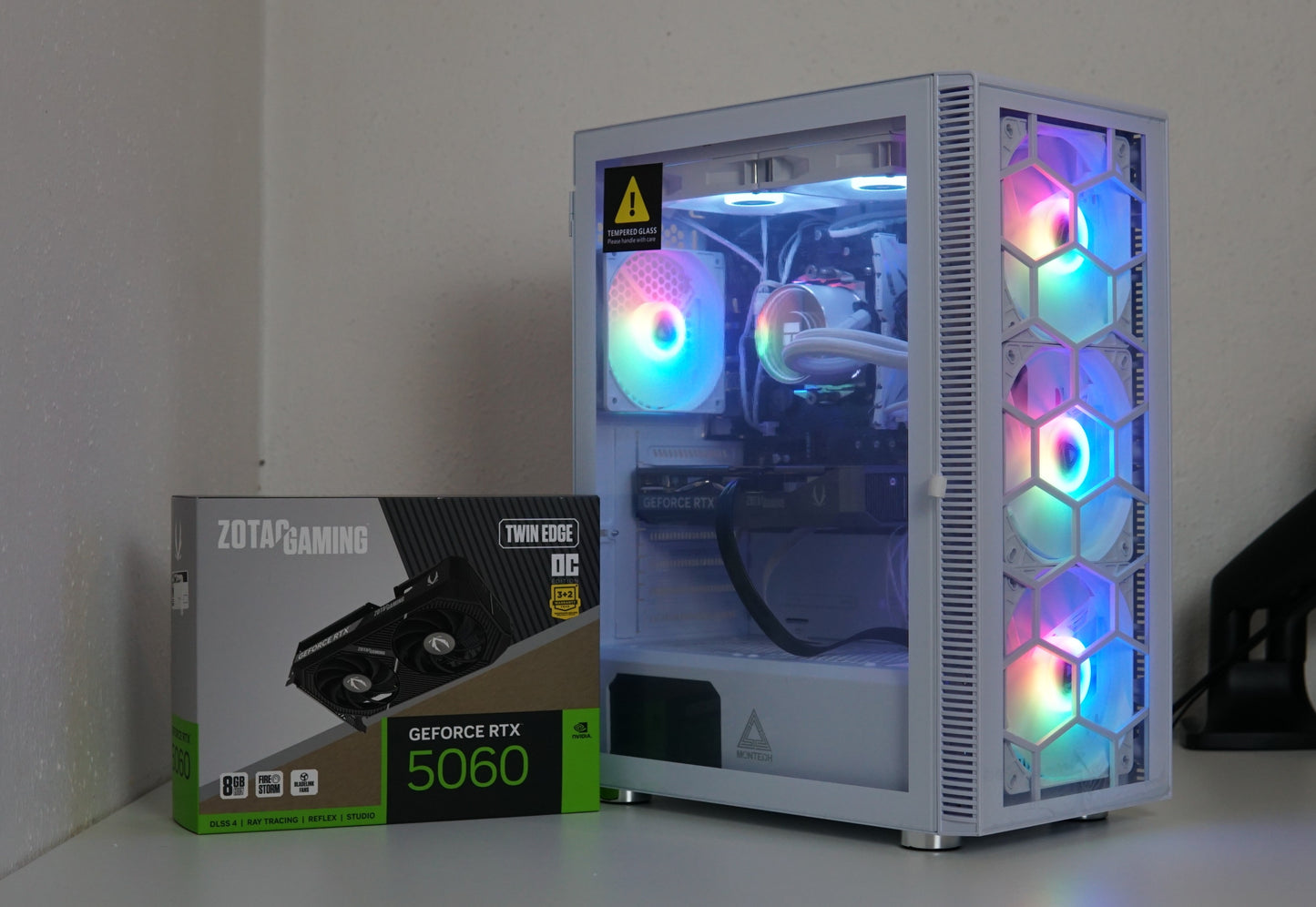 Gaming PC (NEU) - RTX 5060 - Ryzen 7 5700X - 16GB RAM - SSD - WLAN - 2 Jahre Garantie