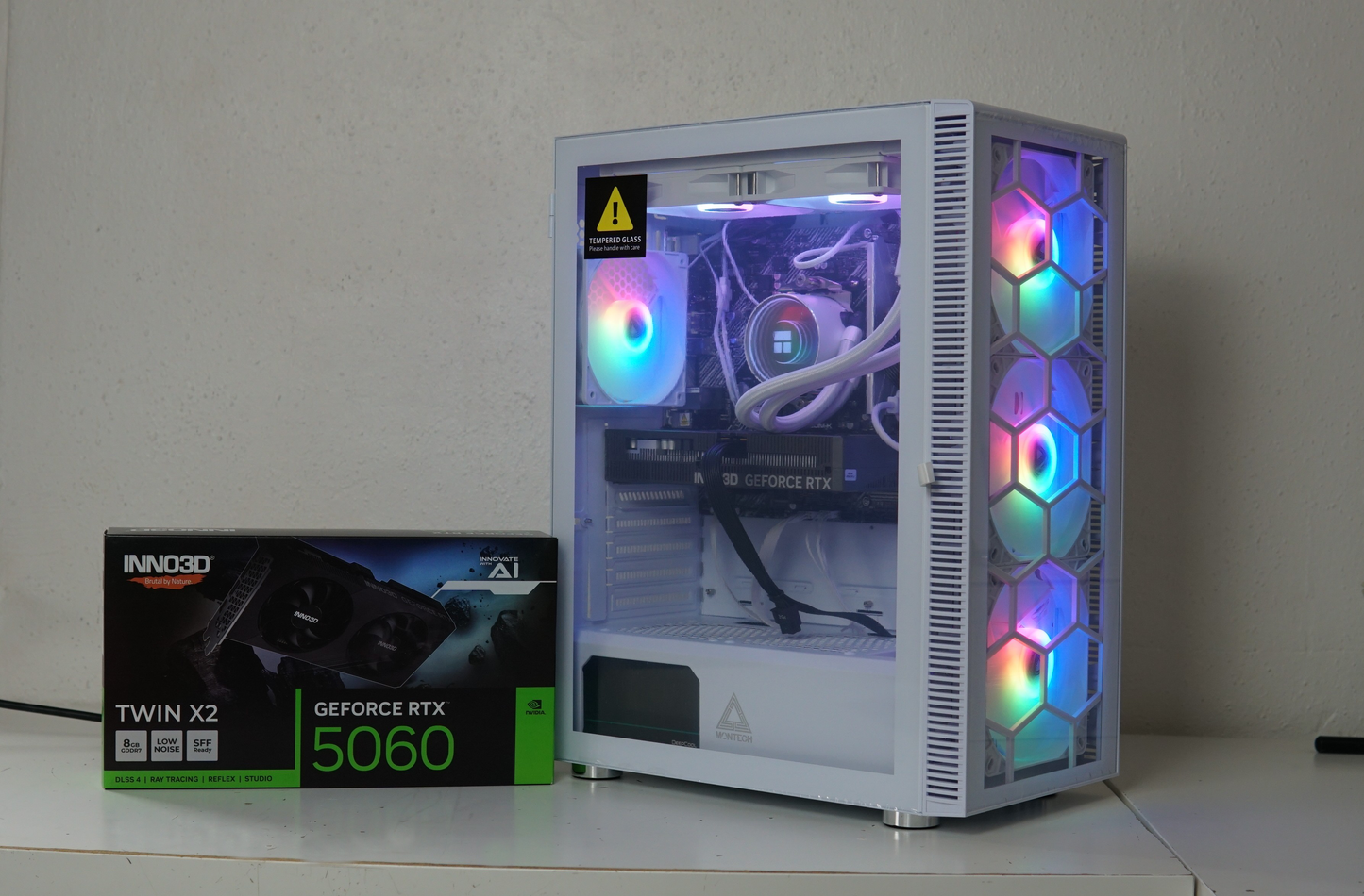 Gaming PC NEU - RTX 5060 - Ryzen 7 5700X - 16GB RAM - SSD - WLAN - 2 Jahre Garantie
