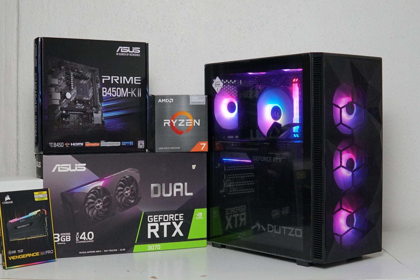 Gaming PC - RTX 3070 - Ryzen 7 5700G - 16GB RAM - SSD - WLAN - Garantie