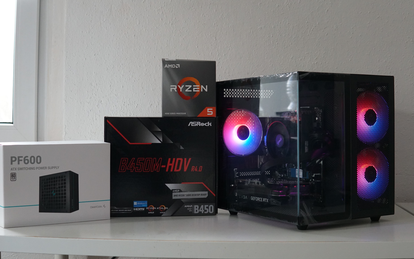 Gaming PC - Ryzen 5 5600 -RTX 2060 - 16GB RAM - SSD - WLAN - Garantie