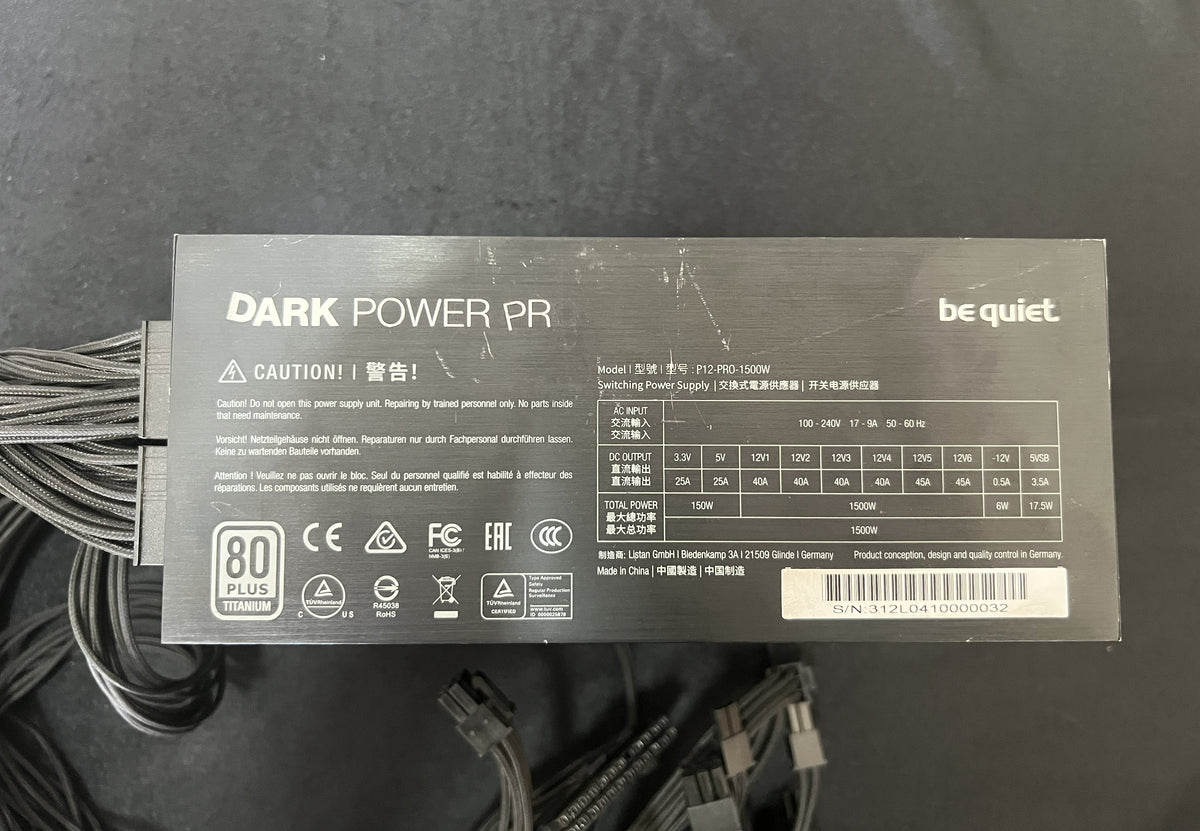 be quiet! Dark Power Pro 12 PC-Netzteil 1500W ATX 80 Plus TITANIUM