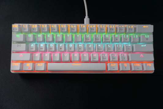 RGB Tastatur Weiß - Mechanisch, Red Switches